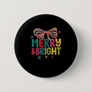 Merry And Bright Christmas Crew 2025 Funny Family  6 Cm Round Badge