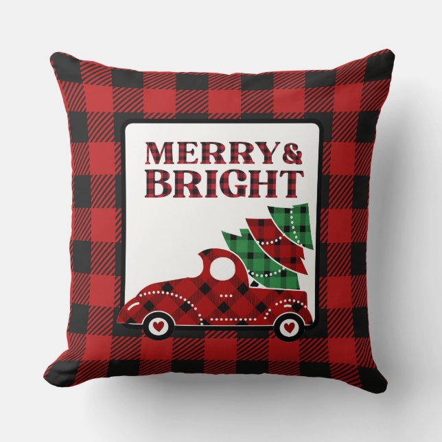 Merry And Bright Christmas  Cushion (Front)
