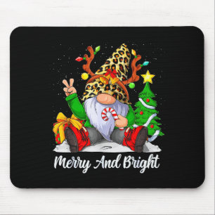 Merry And Bright Christmas Gnome Family Pajamas Ma Mouse Pad