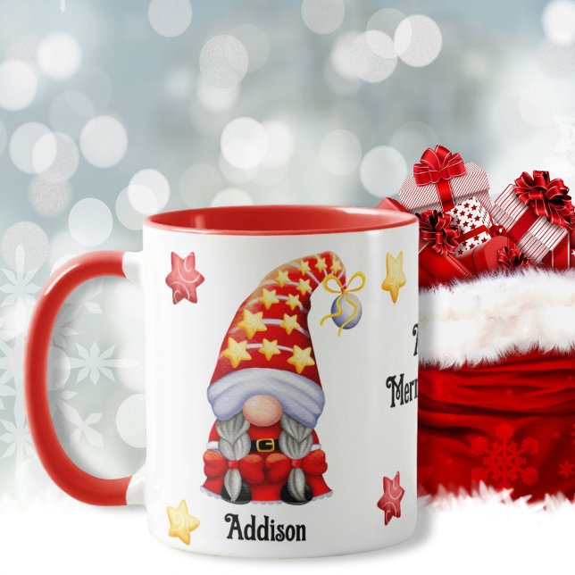 Merry And Bright Christmas Gnome Mug (Creator Uploaded)