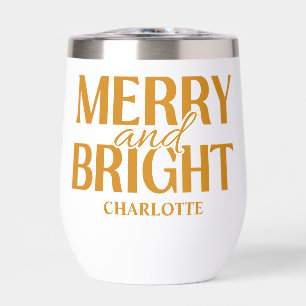 Merry And Bright Christmas Gold
