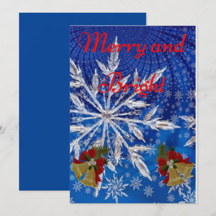 Merry And Bright  Christmas Holiday Card