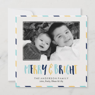 Merry and Bright Christmas Holiday Card