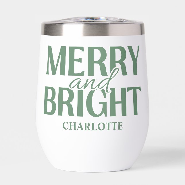 Merry And Bright Christmas Holiday Green (Front)