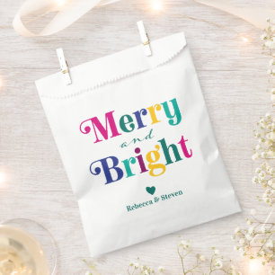 Merry and Bright Christmas Holiday Party Favour Bags