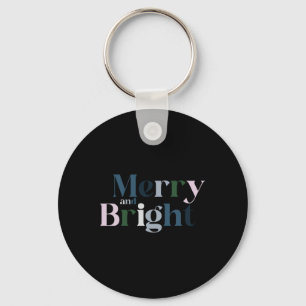 Merry And Bright Christmas Kids T Shirt  Key Ring