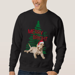 Merry And Bright Christmas Lab Sweatshirt