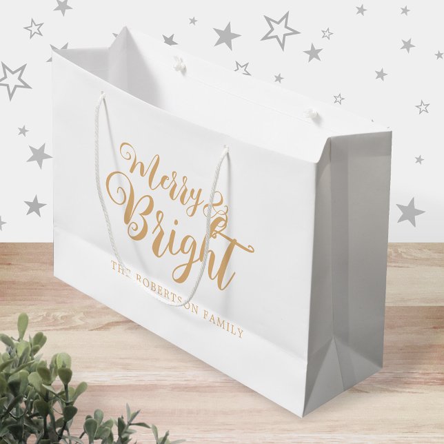 Merry and Bright Christmas Large Gift Bag  (Creator Uploaded)