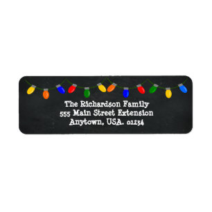 Merry and Bright Christmas Lights Chalkboard