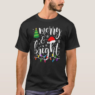 Merry And Bright Christmas Lights  Family Christma T-Shirt