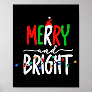 Merry And Bright Christmas Lights Family Pajama Xm Poster