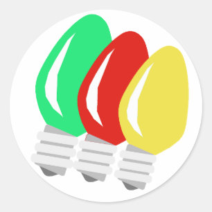 Merry and Bright Christmas Lights Stickers