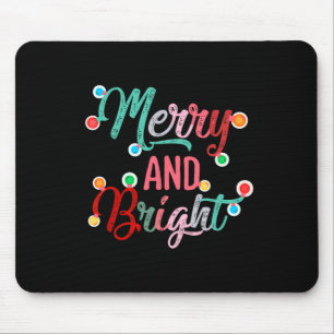Merry And Bright Christmas Lights Xmas Family Mouse Pad