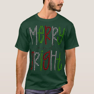 Merry and Bright Christmas Lights Xmas Holiday  T-Shirt