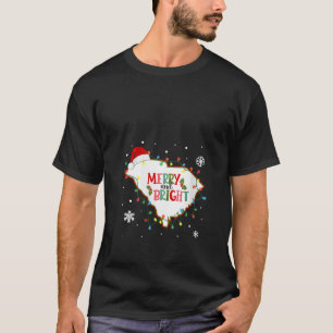 Merry And Bright Christmas Lights Xmas South Carol T-Shirt