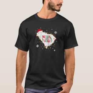 Merry And Bright Christmas Lights Xmas South Carol T-Shirt