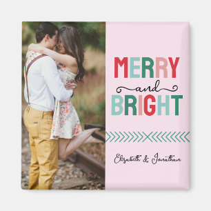 Merry and Bright Christmas Magnet