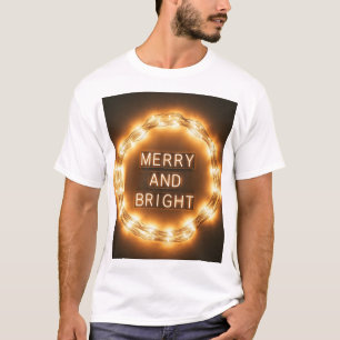 "Merry and Bright Christmas Men’s T-Shirt – Festiv