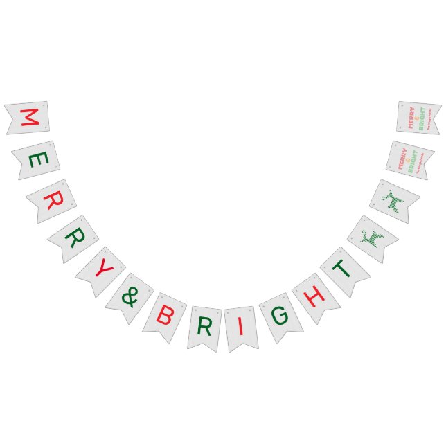 Merry And Bright Christmas Sweater Bunting (All)