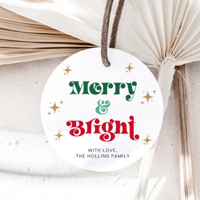 Merry and Bright Christmas Tag Holiday Gift Tag (Creator Uploaded)