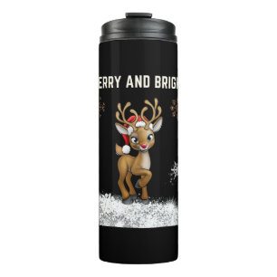 Merry and Bright Christmas  Thermal Tumbler