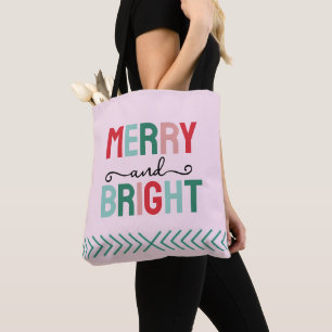 Merry and Bright Christmas Tote Bag