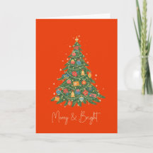 Merry and Bright Christmas Tree Holiday
