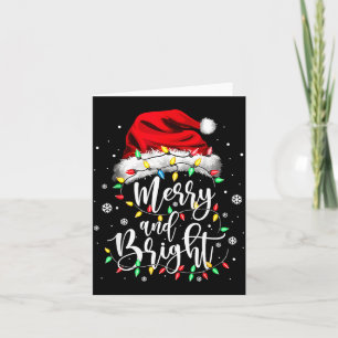 Merry And Bright Christmas Women Girls Cute Merry  Card