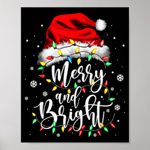 Merry And Bright Christmas Women Girls Cute Merry  Poster