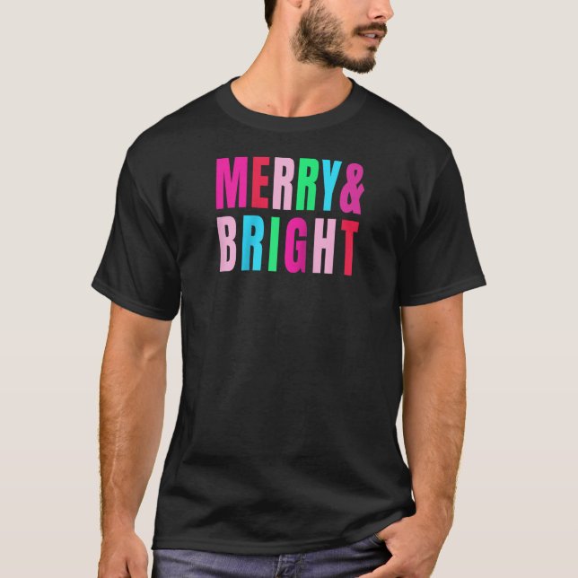 Merry and Bright Christmas Women Girls Kids Toddle T-Shirt (Front)