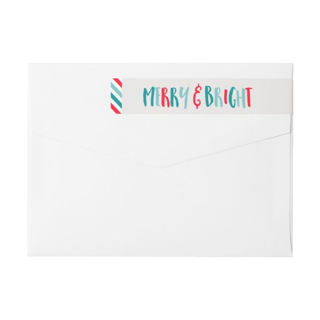 Merry and Bright Christmas Wrap Around Label (Back)
