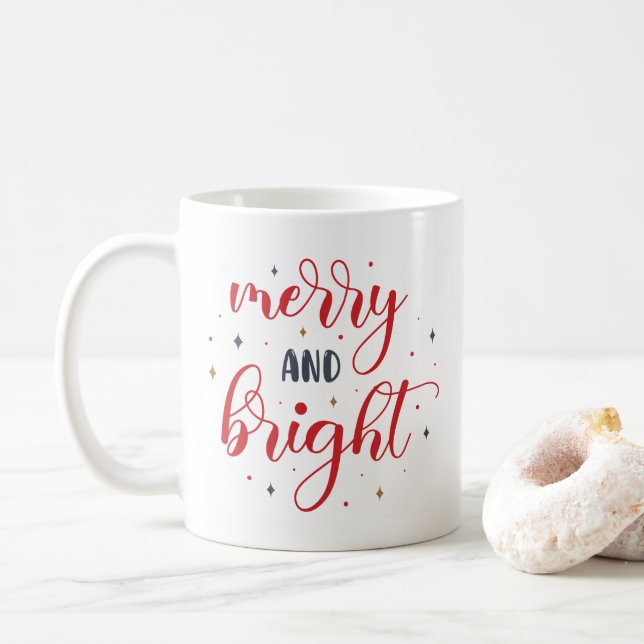 Merry And Bright Coffee Mug (With Donut)