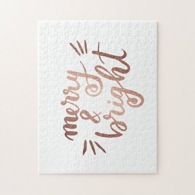 Merry and bright - copper jigsaw puzzle (Vertical)