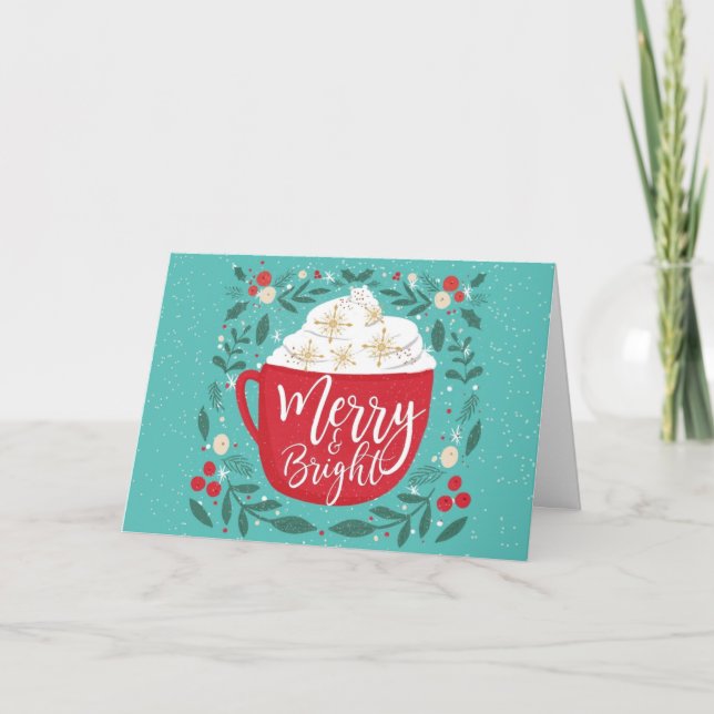 merry and bright cup of love christmas card (Front)