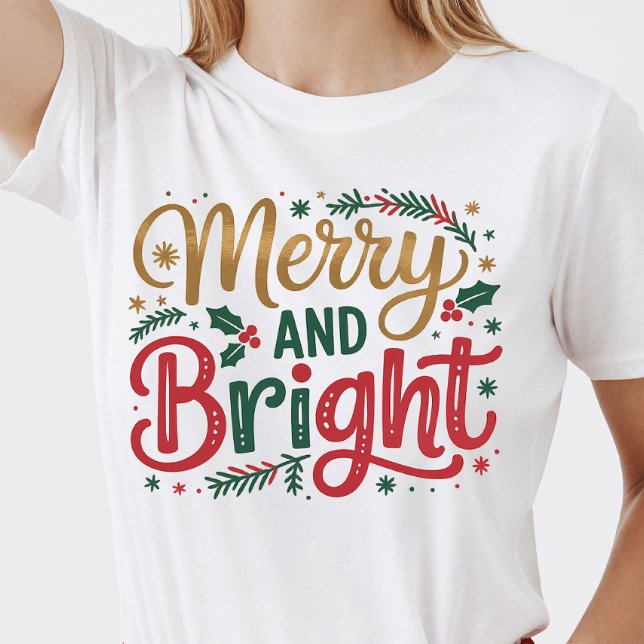 Merry and Bright - Custom Family Christmas T-Shirt (Creator Uploaded)
