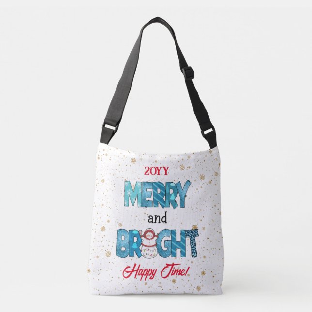 Merry And Bright Customise Crossbody Bag (Front)