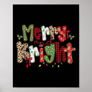 Merry And Bright Cute Christmas Holiday Coquette B Poster