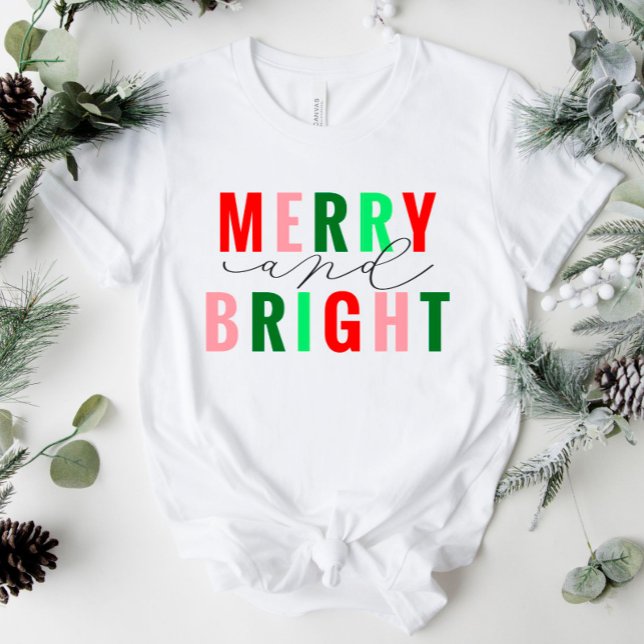 Merry and Bright Cute Christmas Shirt (Creator Uploaded)