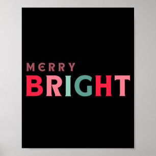 Merry And Bright Cute Colorful Toddler Poster