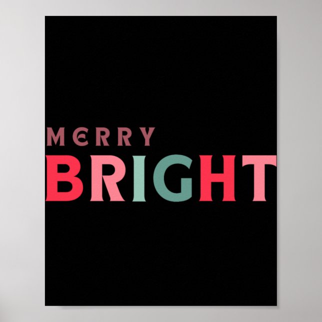 Merry And Bright Cute Colorful Toddler T Shirt  Poster (Front)