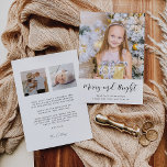 Merry and Bright Elegant 3 Photo Family Holiday Card<br><div class="desc">Merry and Bright! An elegant style mixing simplicity and modern calligraphy for this personalizable photo cards series.</div>
