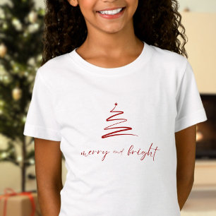 Merry and Bright - elegant red kids T-Shirt