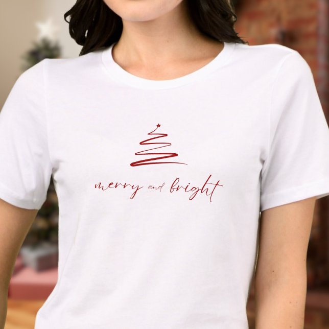 Merry and Bright - elegant red Tri-Blend Shirt (Creator Uploaded)