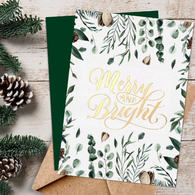 Merry And Bright Elegant Script Magnolia Greenery (Creator Uploaded)