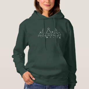Merry And Bright Festive Christmas Trees Hoodie