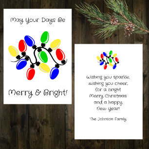 Merry and Bright Flat Holiday Card