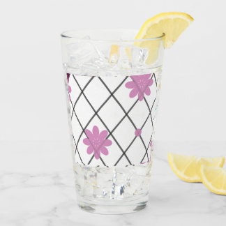 Merry and Bright Floral Glass Cup