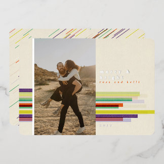 Merry and Bright Foil Holiday Card