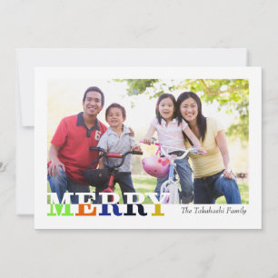 Merry and Bright Front and Back Holiday Card
