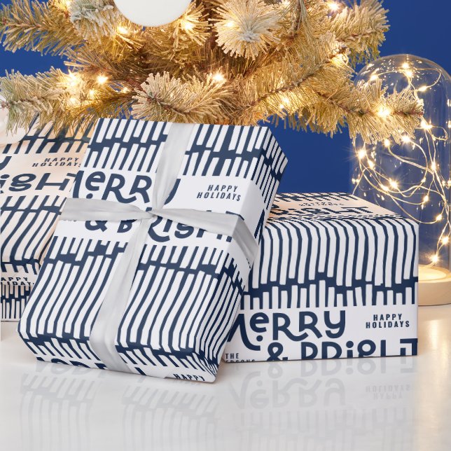 merry and bright fun colourful Wrapping Paper (Holidays)